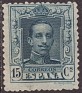 Spain 1922 Alfonso XIII 15 CTS Green Edifil 315. 315 u. Uploaded by susofe